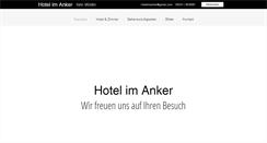 Desktop Screenshot of hotel-im-anker.de